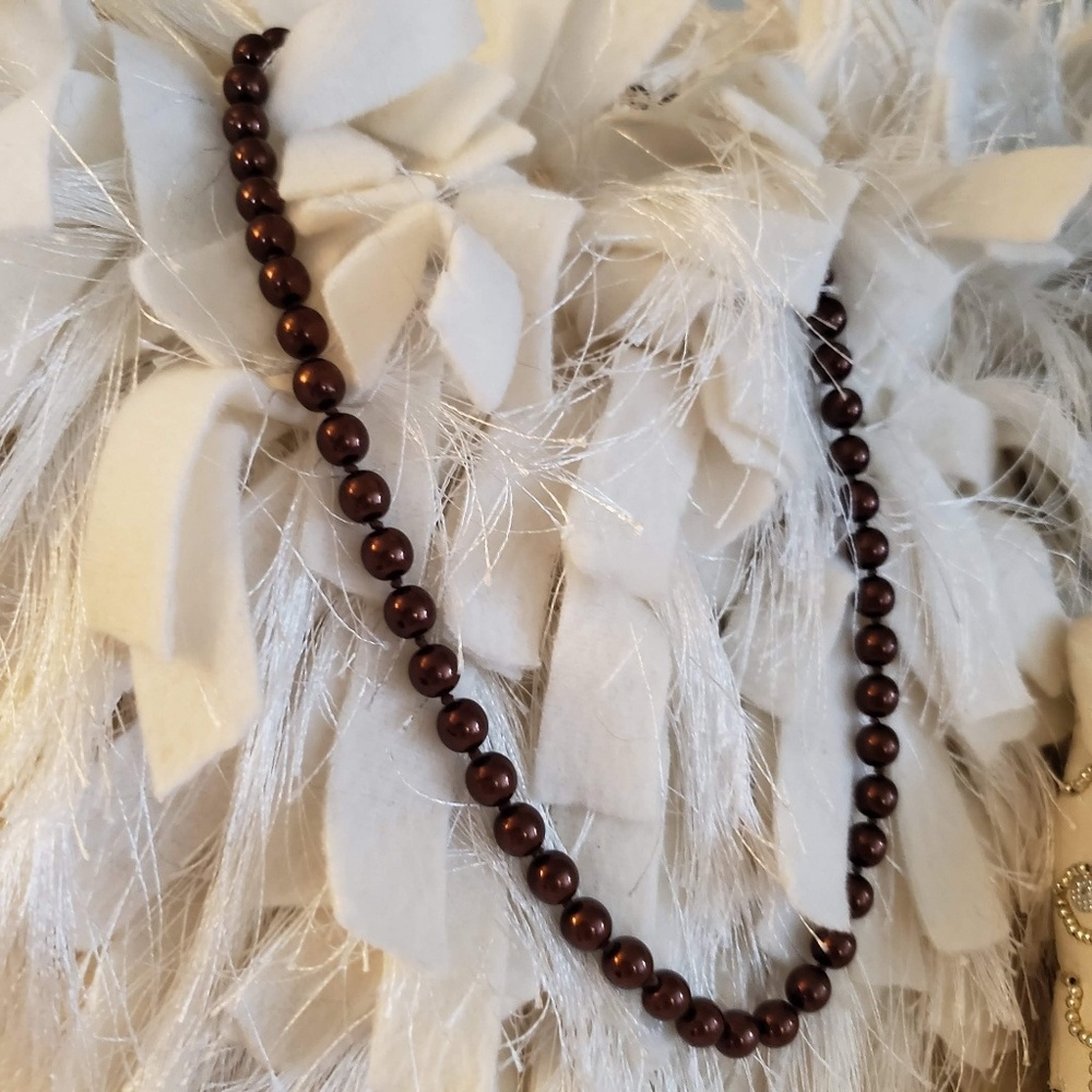 Brown pearls πΌ necklace - Picture 4 of 6